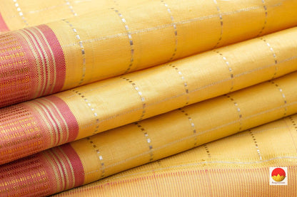 Kanchipuram Silk Saree - Handwoven Pure Silk - Pure Zari - PV ABI 47960 - Silk Sari - Panjavarnam