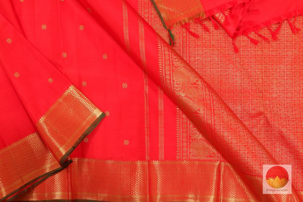 Kanchipuram Silk Saree - Handwoven Pure Silk - Pure Zari - PV BS 106 - Silk Sari - Panjavarnam