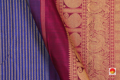 Kanchipuram Silk Saree - Handwoven Pure Silk - Pure Zari - PV DL 02 - Silk Sari - Panjavarnam