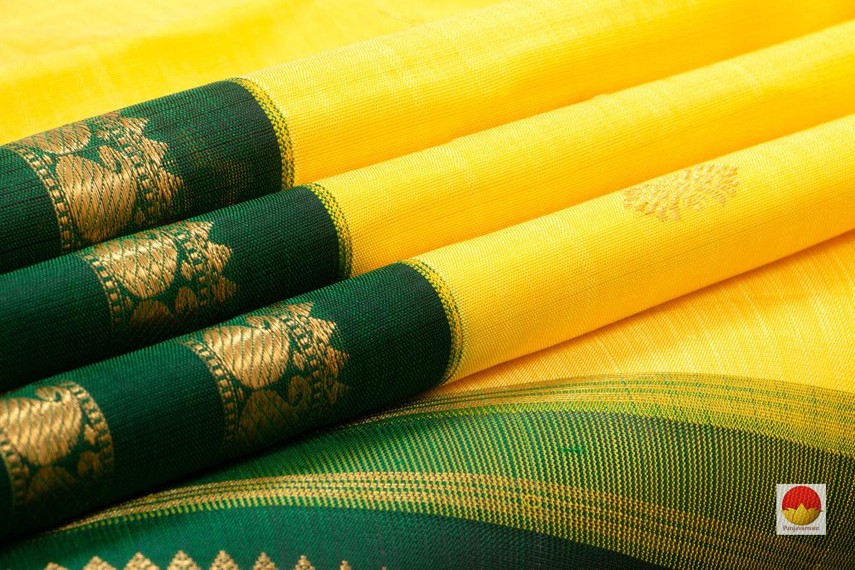 Kanchipuram Silk Saree - Handwoven Pure Silk - Pure Zari - PV DL 12 - Saris & Lehengas - Panjavarnam