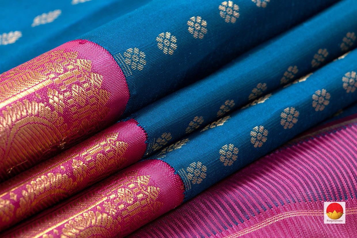 Kanchipuram Silk Saree - Handwoven Pure Silk - Pure Zari - PV DL 14 - Silk Sari - Panjavarnam