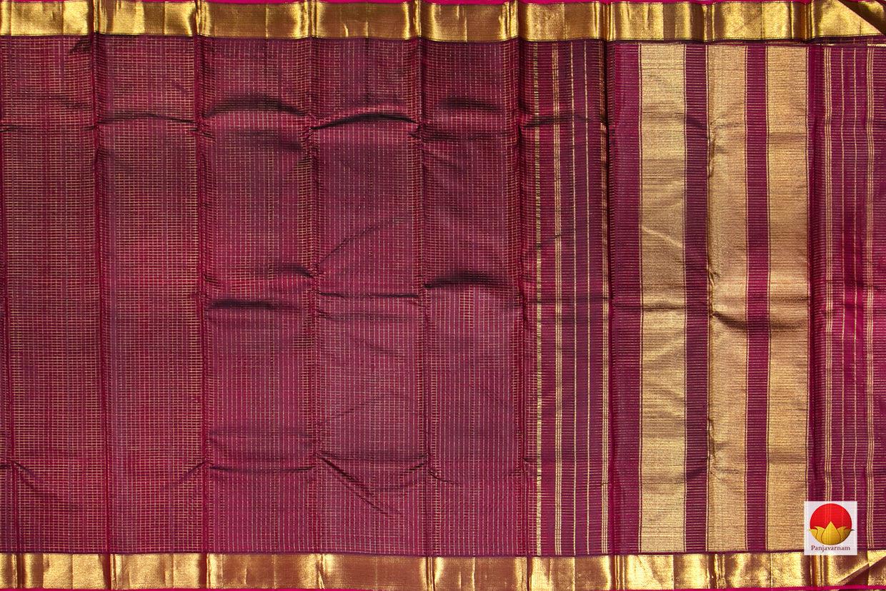 Kanchipuram Silk Saree - Handwoven Pure Silk - Pure Zari - PV DR 01 - Silk Sari - Panjavarnam