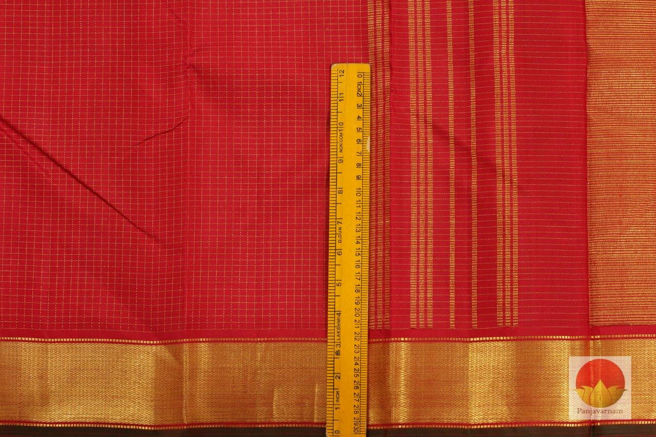 Kanchipuram Silk Saree - Handwoven Pure Silk - Pure Zari - PV G 1621 - Archives - Silk Sari - Panjavarnam