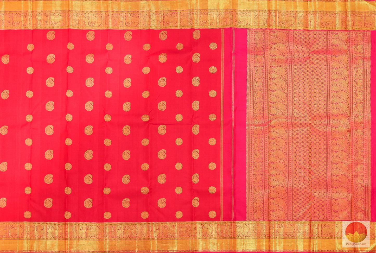 Kanchipuram Silk Saree - Handwoven Pure Silk - Pure Zari - PV G 1976 Archives - Silk Sari - Panjavarnam