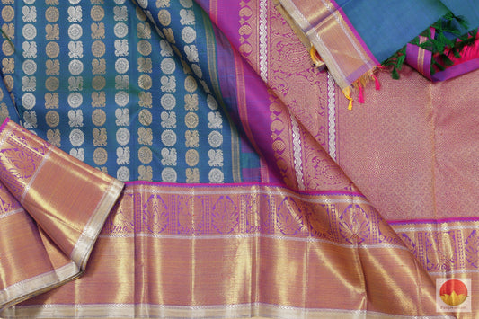 Kanchipuram Silk Saree - Handwoven Pure Silk - Pure Zari - PV G 1979 Archives - Silk Sari - Panjavarnam