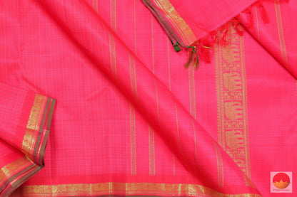 Kanchipuram Silk Saree - Handwoven Pure Silk - Pure Zari - PV G 1988 Archives - Silk Sari - Panjavarnam