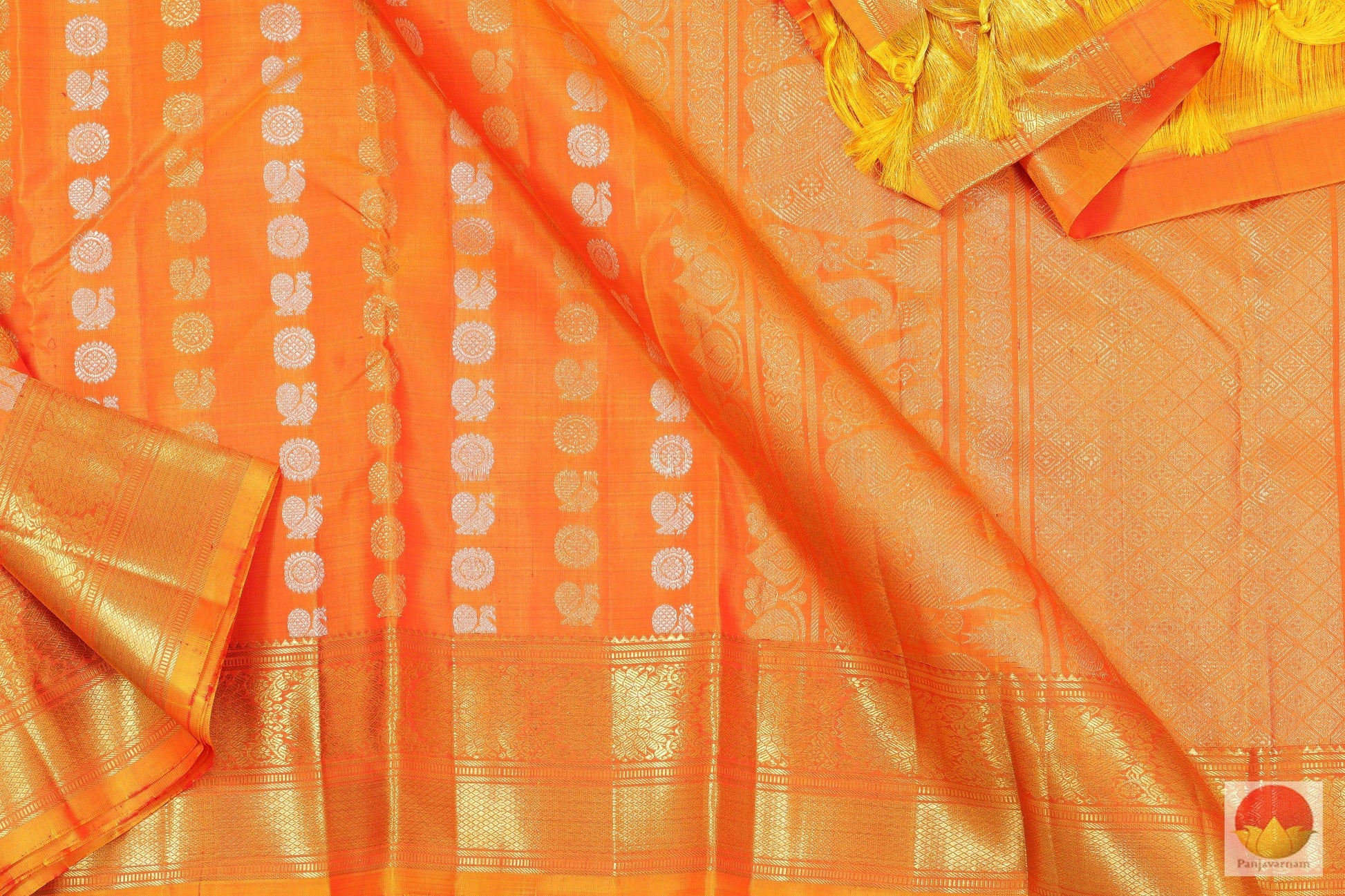 Kanchipuram Silk Saree - Handwoven Pure Silk - Pure Zari - PV G 1989 Archives - Silk Sari - Panjavarnam