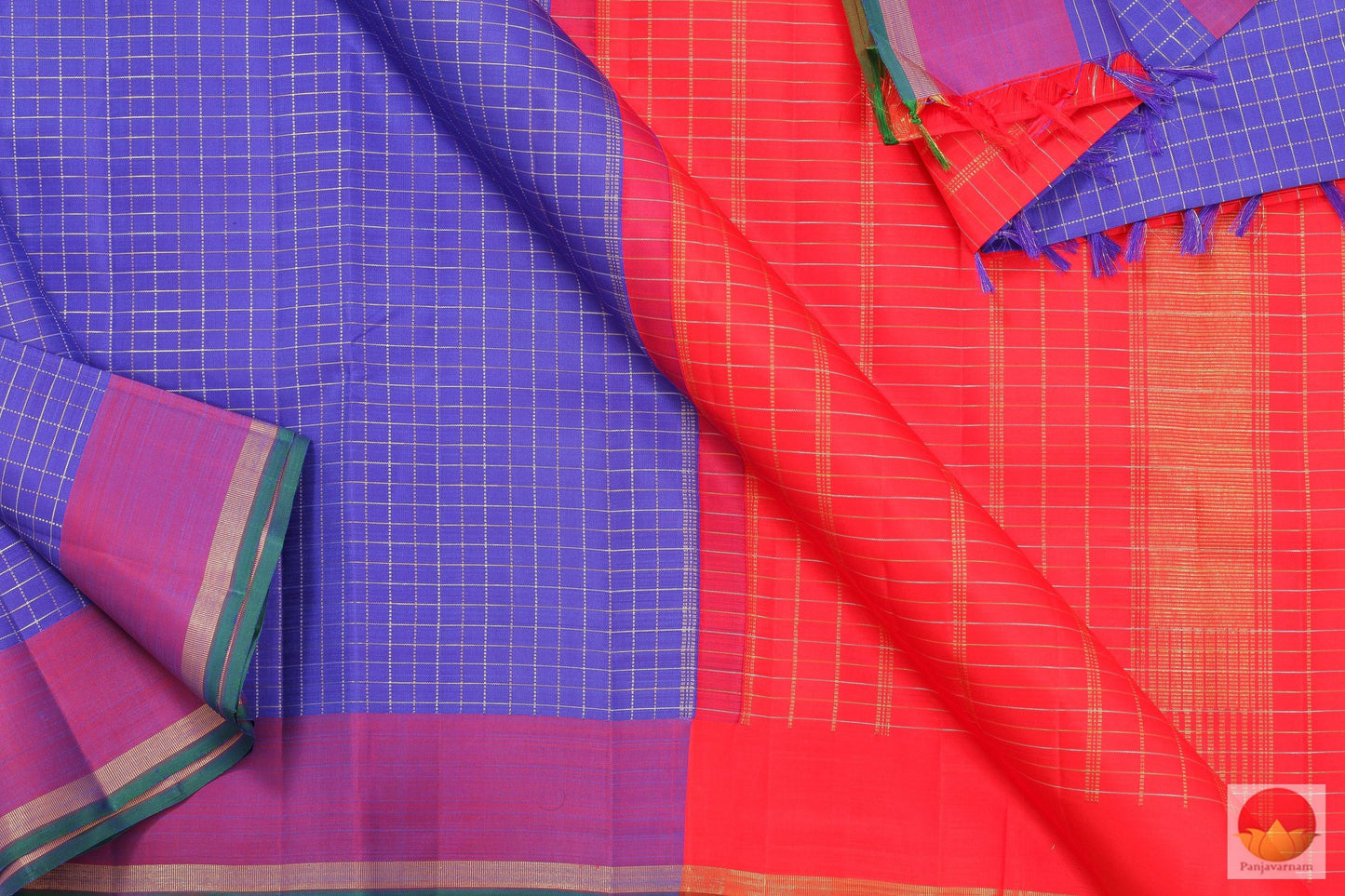 Kanchipuram Silk Saree - Handwoven Pure Silk - Pure Zari - PV G 2040 Archives - Silk Sari - Panjavarnam