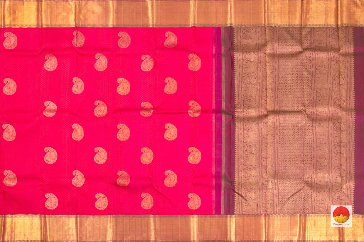 Kanchipuram Silk Saree - Handwoven Pure Silk - Pure Zari - PV G 4027 - Silk Sari - Panjavarnam