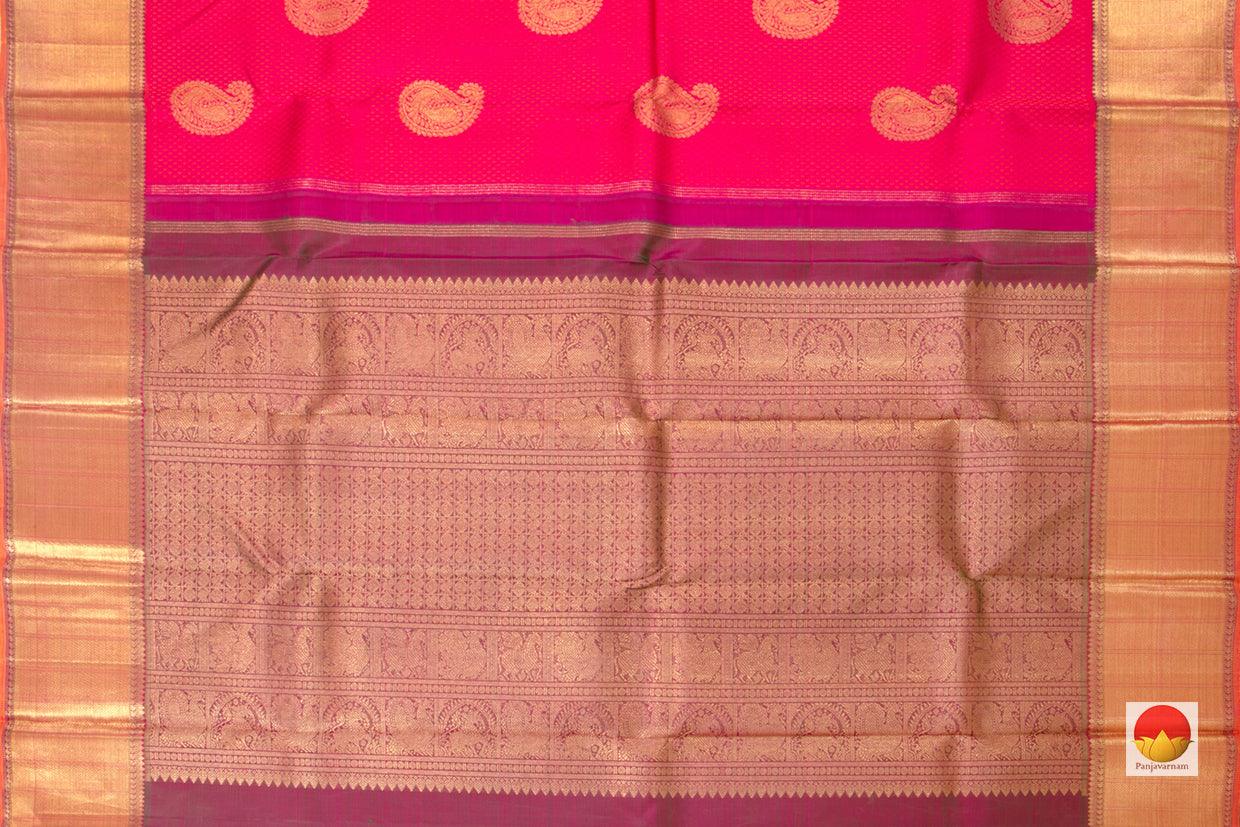 Kanchipuram Silk Saree - Handwoven Pure Silk - Pure Zari - PV G 4027 - Silk Sari - Panjavarnam