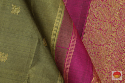Kanchipuram Silk Saree - Handwoven Pure Silk - Pure Zari - PV G 4093 - - Panjavarnam