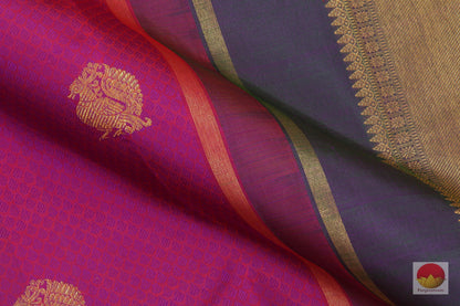 Kanchipuram Silk Saree - Handwoven Pure Silk - Pure Zari - PV G 4095 - Silk Sari - Panjavarnam