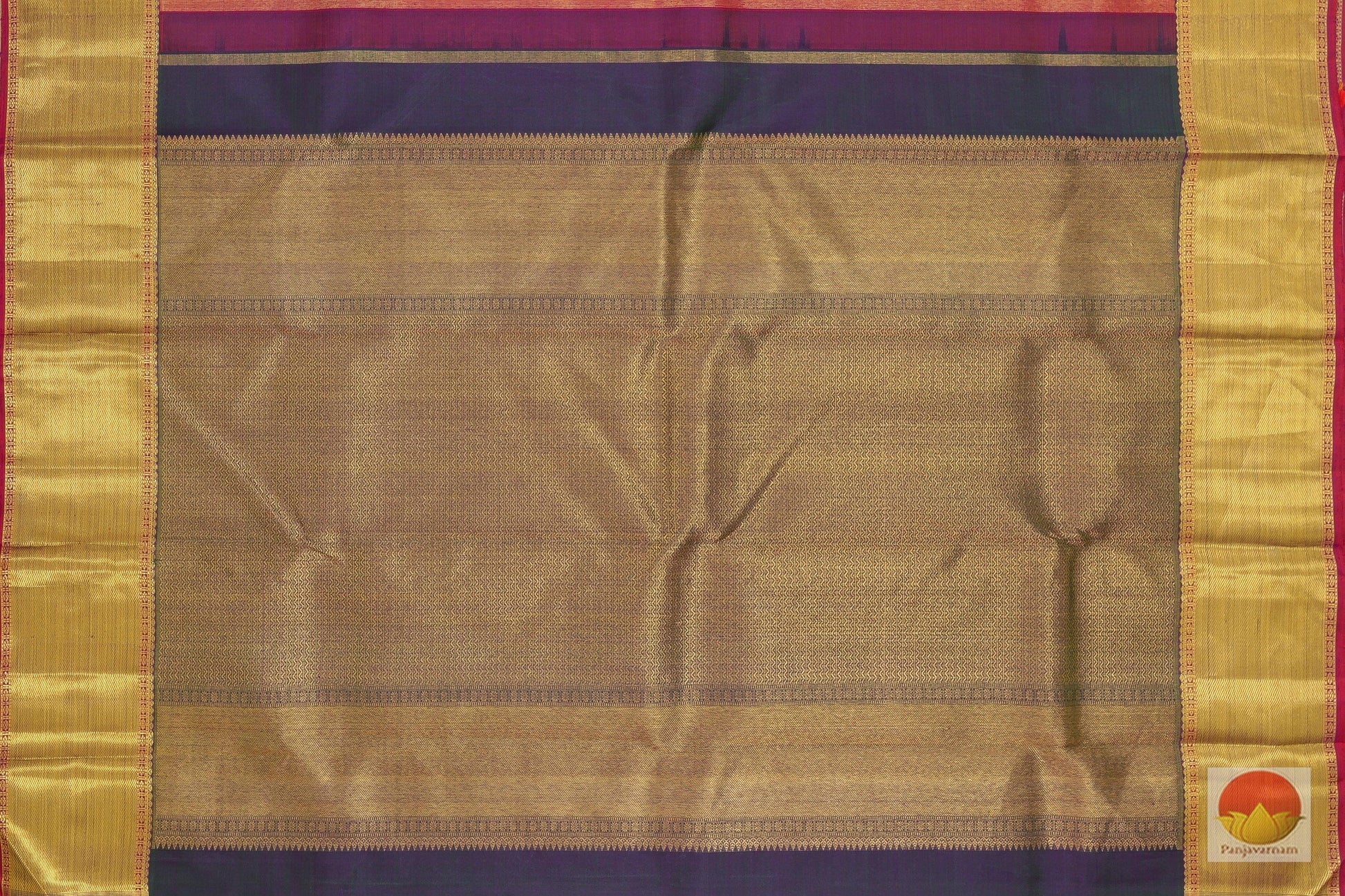 Kanchipuram Silk Saree - Handwoven Pure Silk - Pure Zari - PV G 4095 - Silk Sari - Panjavarnam