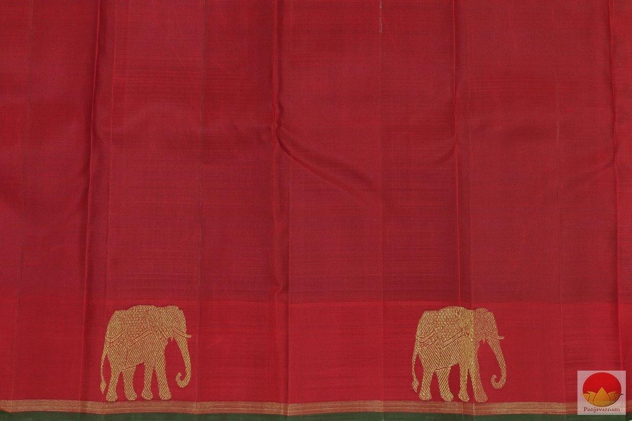 Kanchipuram Silk Saree - Handwoven Pure Silk - Pure Zari - PV G 4125 - Silk Sari - Panjavarnam