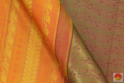 Kanchipuram Silk Saree - Handwoven Pure Silk - Pure Zari - PV G 4128 - Archives - Silk Sari - Panjavarnam