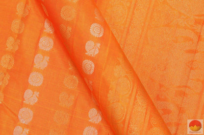 Kanchipuram Silk Saree - Handwoven Pure Silk - Pure Zari - PV G 4132 - Silk Sari - Panjavarnam