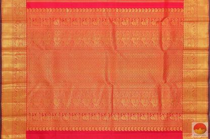 Kanchipuram Silk Saree - Handwoven Pure Silk - Pure Zari - PV G 4140 - Archives - Silk Sari - Panjavarnam