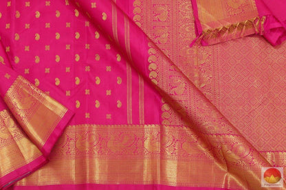 Kanchipuram Silk Saree - Handwoven Pure Silk - Pure Zari - PV G 4142 - Archives - Silk Sari - Panjavarnam