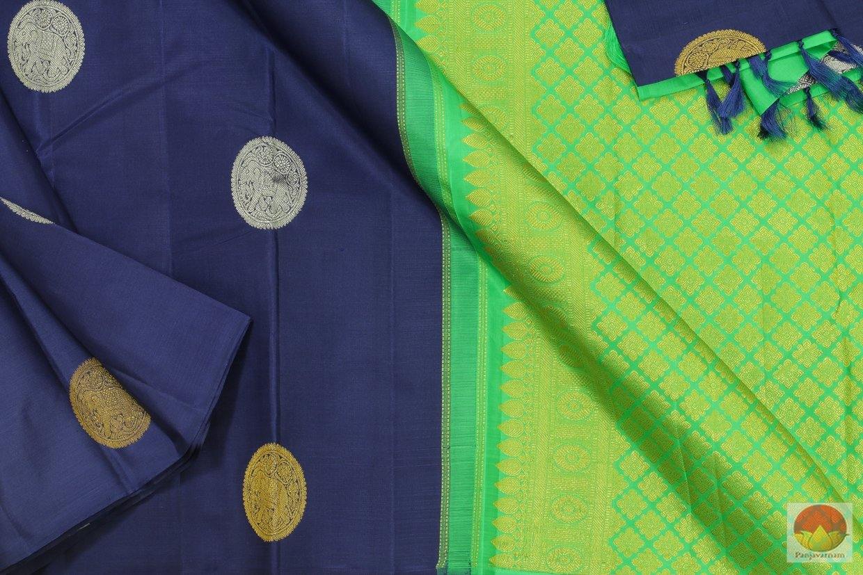 Kanchipuram Silk Saree - Handwoven Pure Silk - Pure Zari - PV G 4220 - Archives - Silk Sari - Panjavarnam
