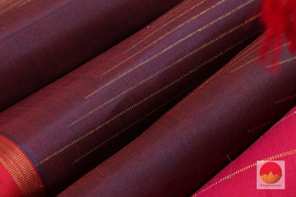 Kanchipuram Silk Saree - Handwoven Pure Silk - Pure Zari - PV G 4258 - Silk Sari - Panjavarnam