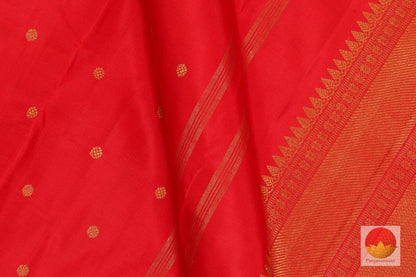 Kanchipuram Silk Saree - Handwoven Pure Silk - Pure Zari - PV G 4259 - Silk Sari - Panjavarnam