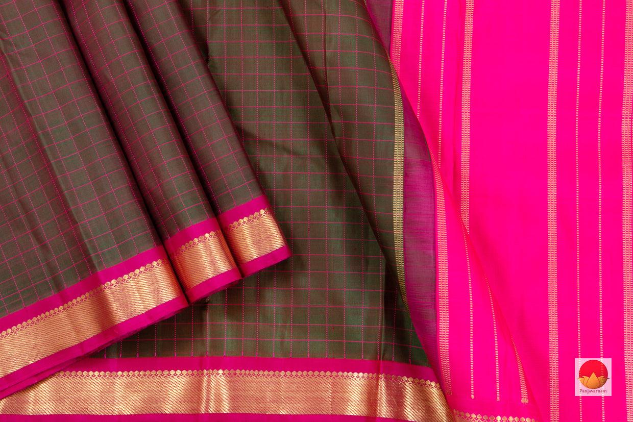 Kanchipuram Silk Saree - Handwoven Pure Silk - Pure Zari - PV G 4296 - Silk Sari - Panjavarnam