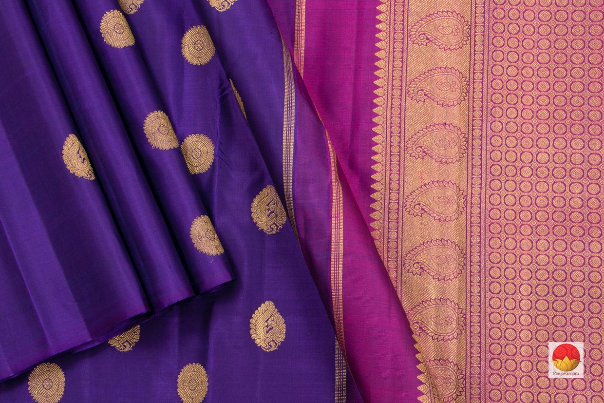 Kanchipuram Silk Saree - Handwoven Pure Silk - Pure Zari - PV G 4304 - Silk Sari - Panjavarnam