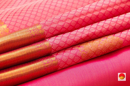 Kanchipuram Silk Saree - Handwoven Pure Silk - Pure Zari - PV GTA 11 - Silk Sari - Panjavarnam