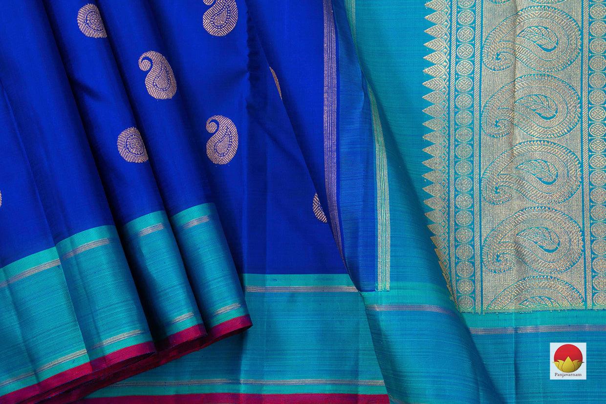 Kanchipuram Silk Saree - Handwoven Pure Silk - Pure Zari - PV GTA 19 - Silk Sari - Panjavarnam