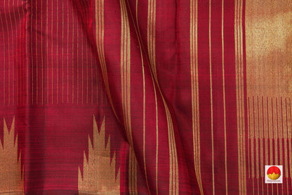 Kanchipuram Silk Saree - Handwoven Pure Silk - Pure Zari - PV GTA 23 - Silk Sari - Panjavarnam