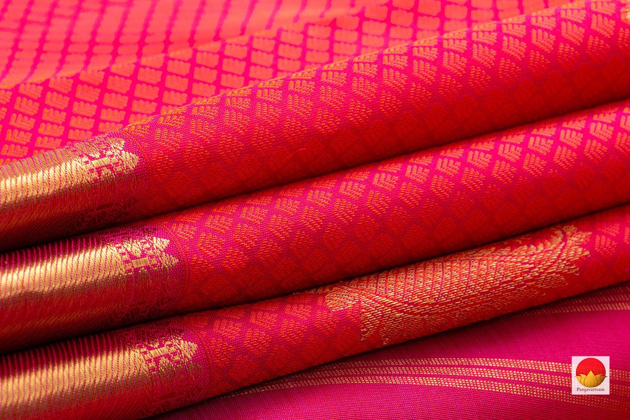Kanchipuram Silk Saree - Handwoven Pure Silk - Pure Zari - PV GTA 27 - Silk Sari - Panjavarnam