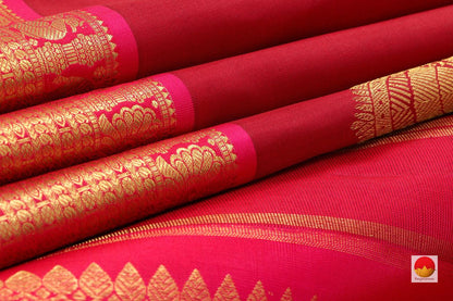 Kanchipuram Silk Saree - Handwoven Pure Silk - Pure Zari - PV J 10140 - Archives - Silk Sari - Panjavarnam