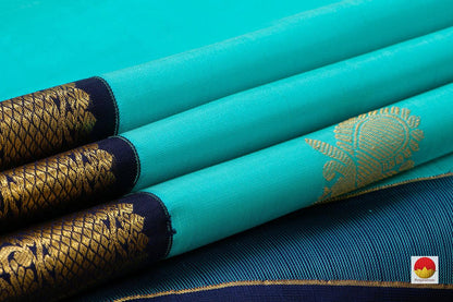 Kanchipuram Silk Saree - Handwoven Pure Silk - Pure Zari - PV J 1068 - Silk Sari - Panjavarnam