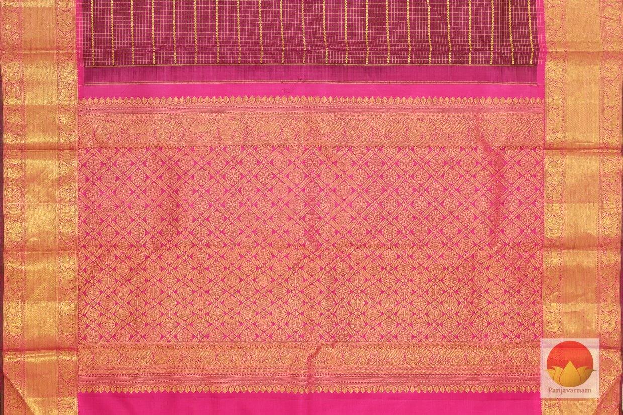 Kanchipuram Silk Saree - Handwoven Pure Silk - Pure Zari - PV J 1078 - Archives - Silk Sari - Panjavarnam