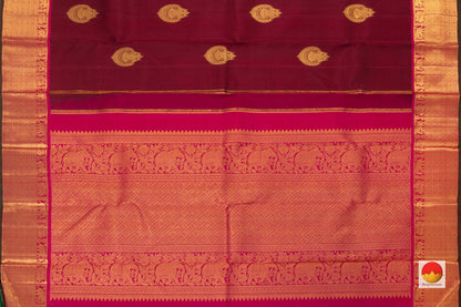 Kanchipuram Silk Saree - Handwoven Pure Silk - Pure Zari - PV J 1333 - Archives - Silk Sari - Panjavarnam