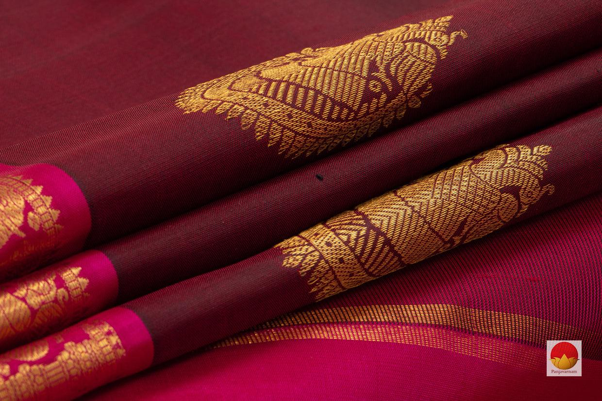 Kanchipuram Silk Saree - Handwoven Pure Silk - Pure Zari - PV J 1333 - Archives - Silk Sari - Panjavarnam