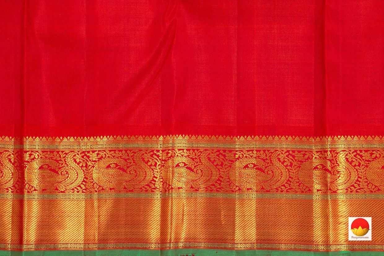 Kanchipuram Silk Saree - Handwoven Pure Silk - Pure Zari - PV J 1335 - Silk Sari - Panjavarnam