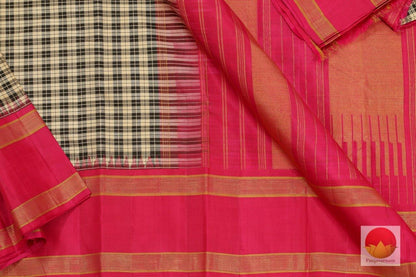 Kanchipuram Silk Saree - Handwoven Pure Silk - Pure Zari - PV J 1352 - Archives - Silk Sari - Panjavarnam