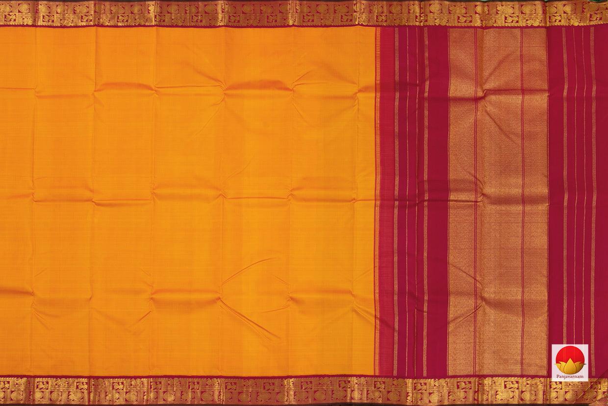 Kanchipuram Silk Saree - Handwoven Pure Silk - Pure Zari - PV J 1365 - Silk Sari - Panjavarnam