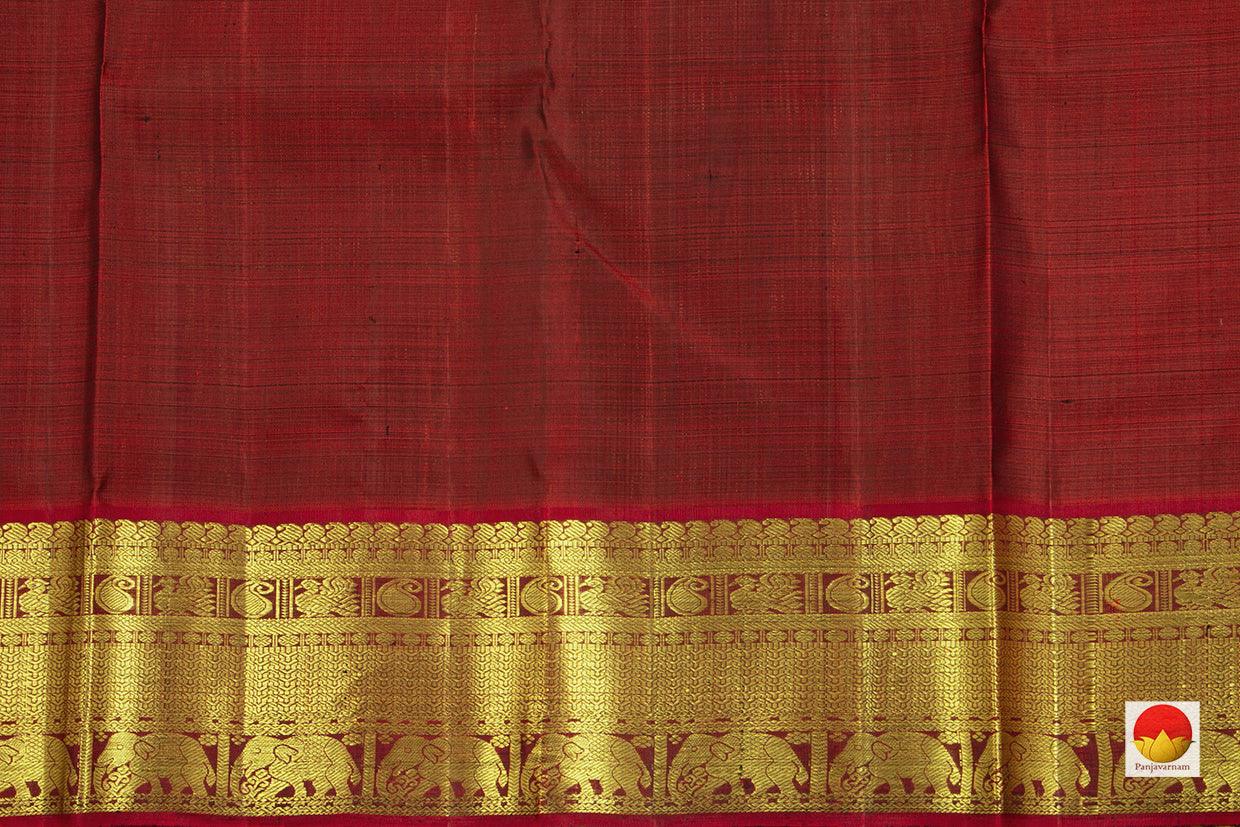 Kanchipuram Silk Saree - Handwoven Pure Silk - Pure Zari - PV J 1368 - Silk Sari - Panjavarnam
