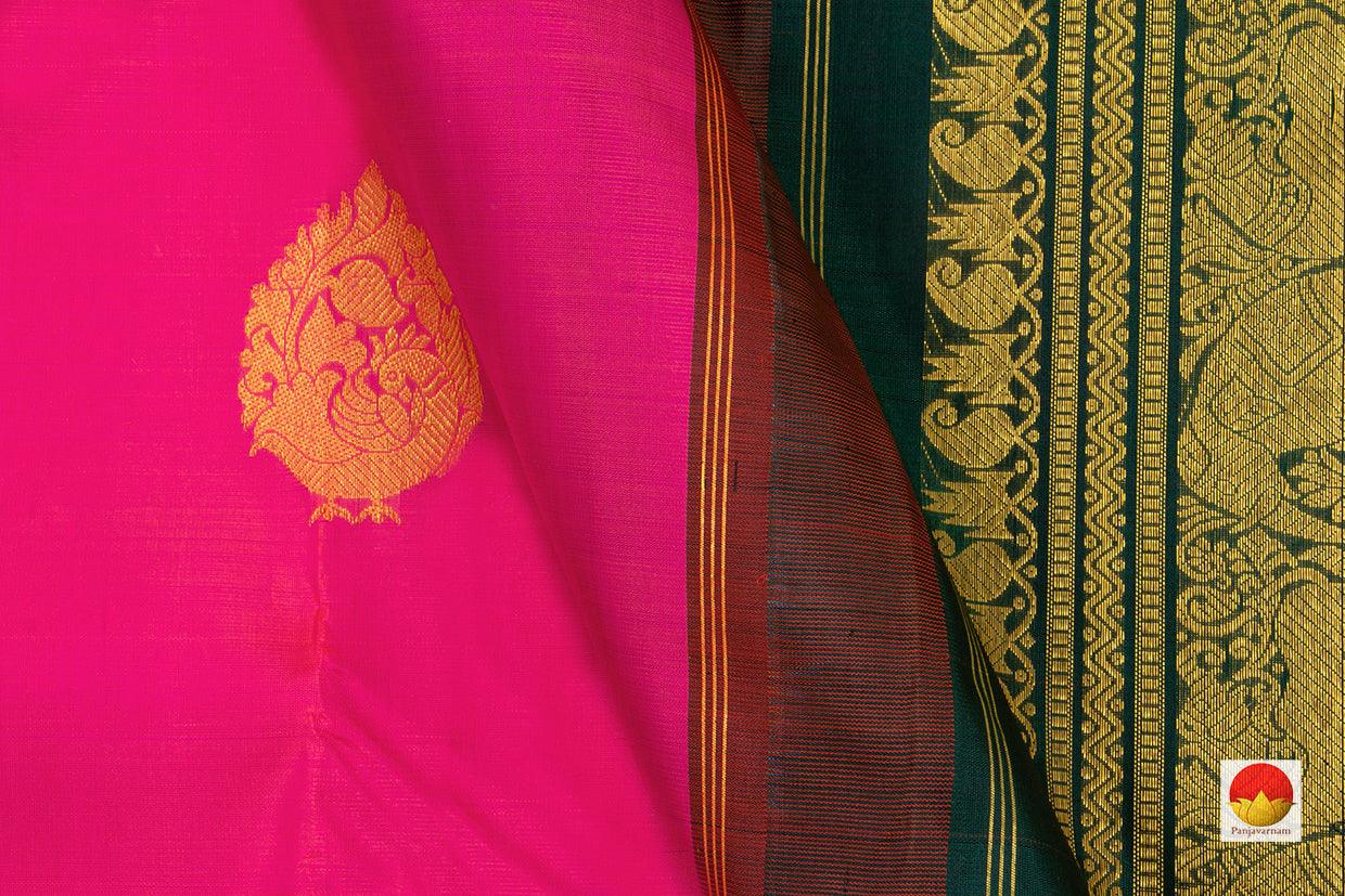 Kanchipuram Silk Saree - Handwoven Pure Silk - Pure Zari - PV J 1806 - Silk Sari - Panjavarnam