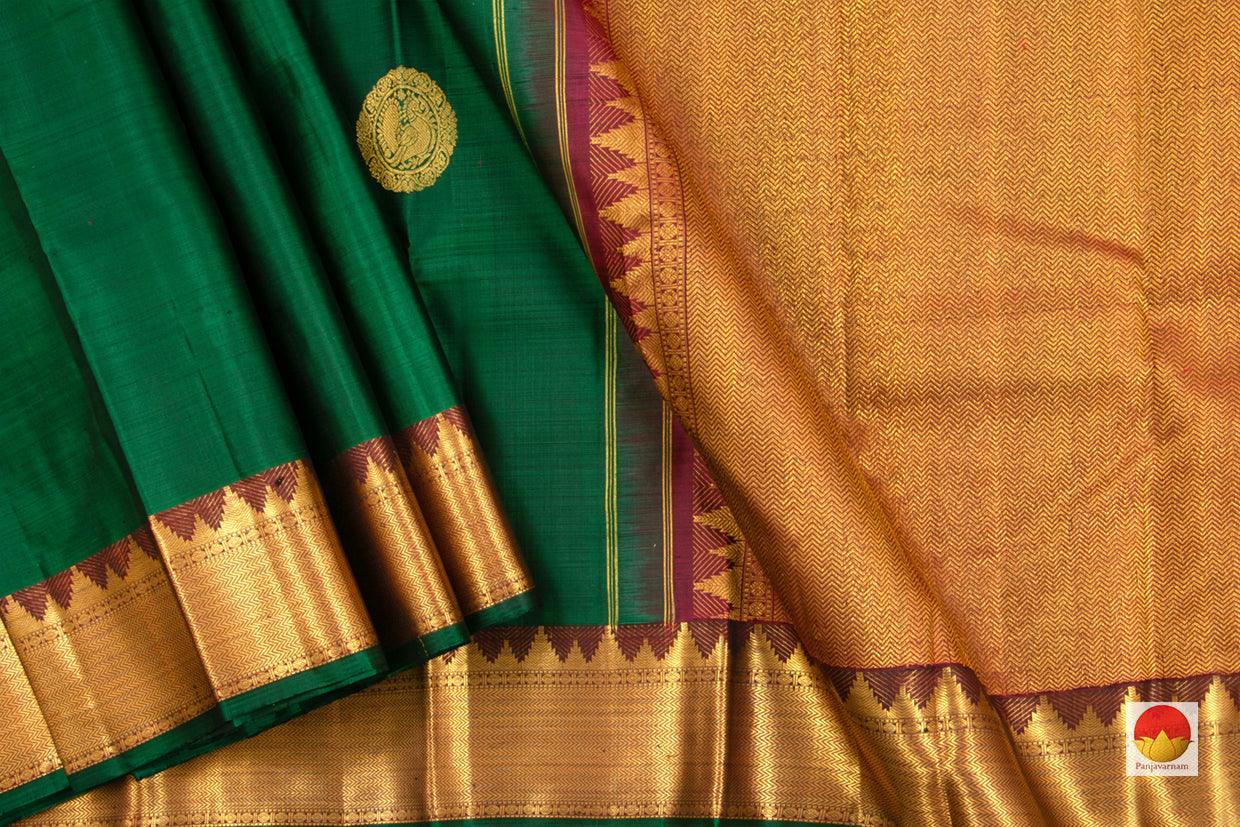 Kanchipuram Silk Saree - Handwoven Pure Silk - Pure Zari - PV J 1902 - Archives - Silk Sari - Panjavarnam