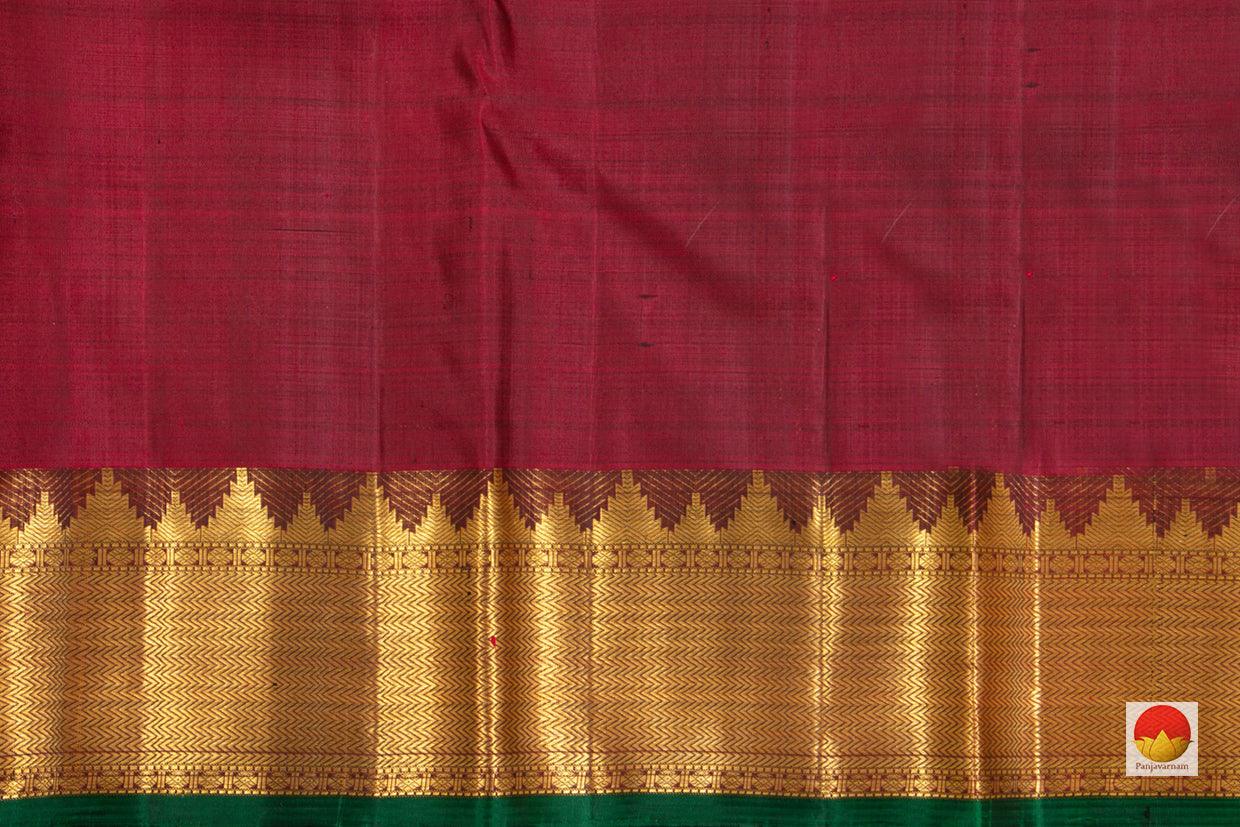 Kanchipuram Silk Saree - Handwoven Pure Silk - Pure Zari - PV J 1902 - Archives - Silk Sari - Panjavarnam