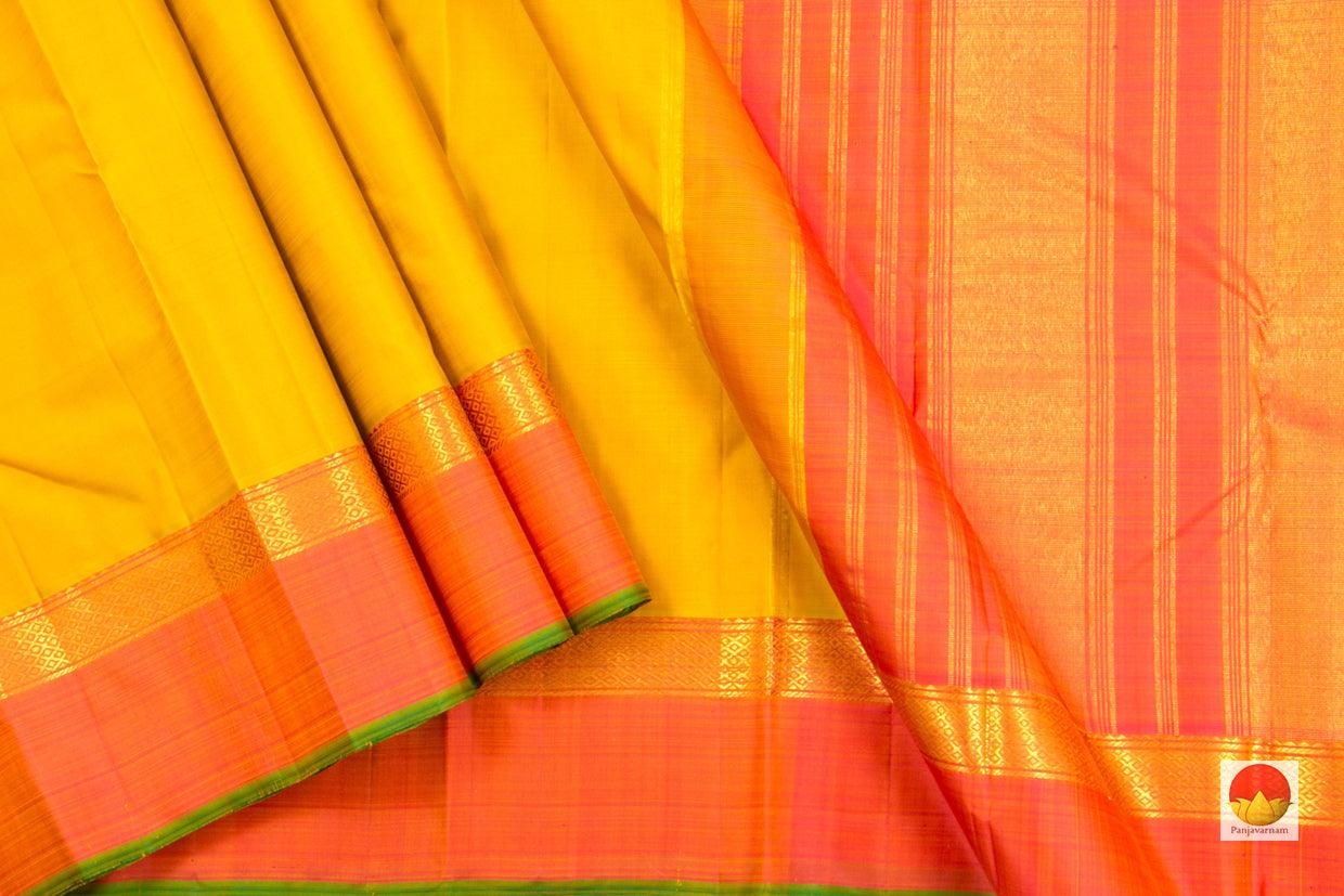 Kanchipuram Silk Saree - Handwoven Pure Silk - Pure Zari - PV J 1919 - Silk Sari - Panjavarnam