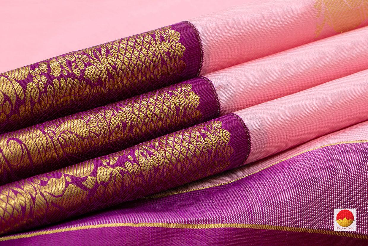 Kanchipuram Silk Saree - Handwoven Pure Silk - Pure Zari - PV J 1971 - Silk Sari - Panjavarnam