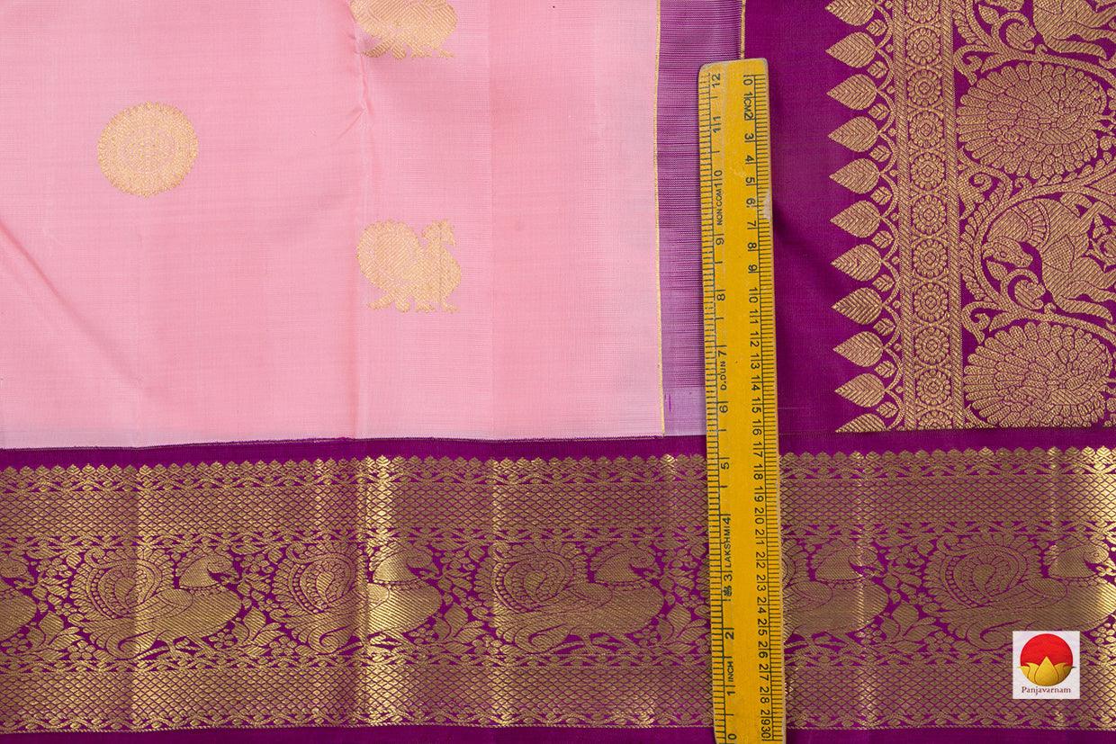 Kanchipuram Silk Saree - Handwoven Pure Silk - Pure Zari - PV J 1971 - Silk Sari - Panjavarnam
