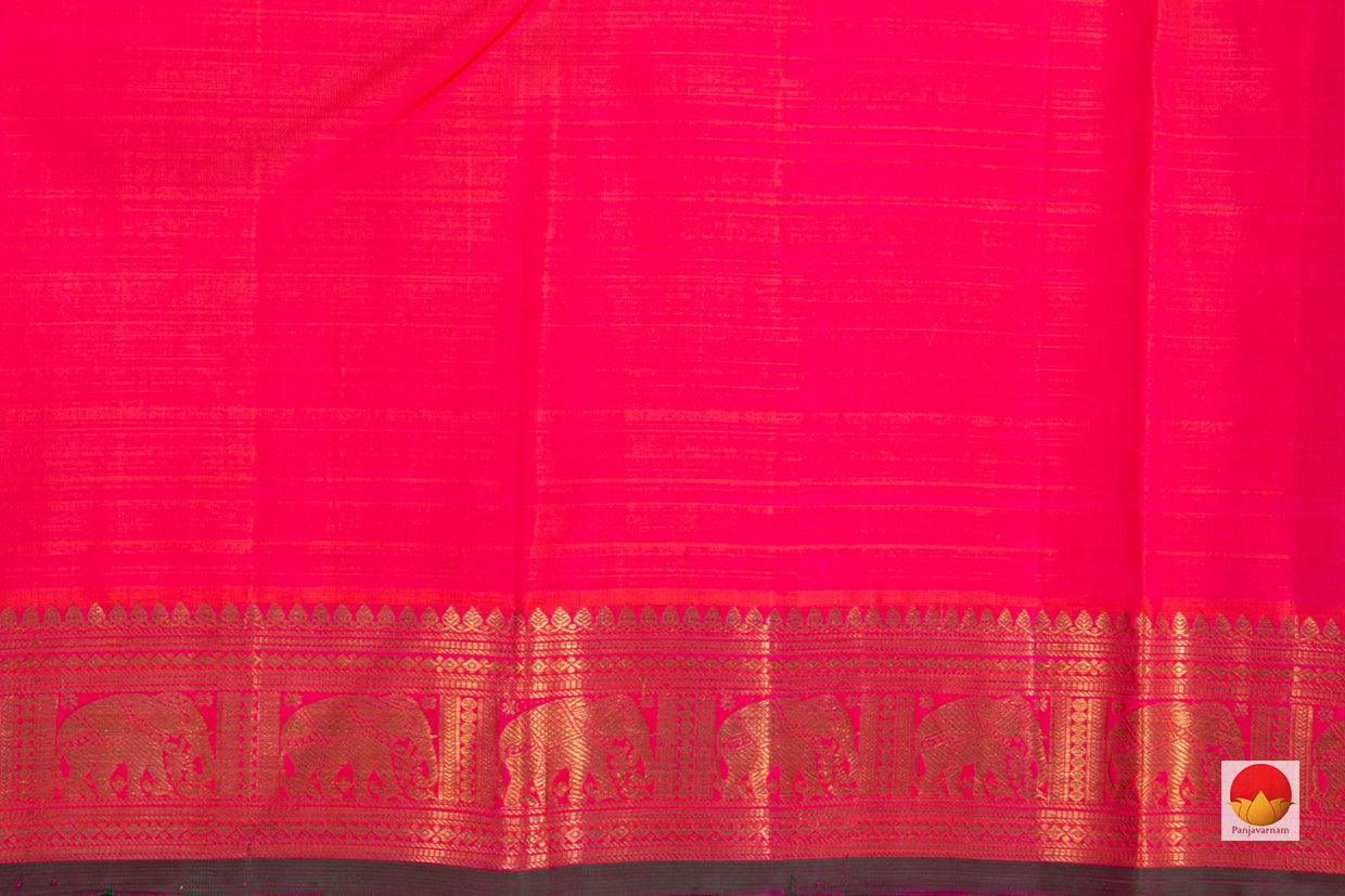 Kanchipuram Silk Saree - Handwoven Pure Silk - Pure Zari - PV J 2034 - Silk Sari - Panjavarnam