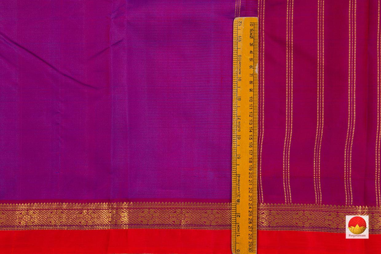 Kanchipuram Silk Saree - Handwoven Pure Silk - Pure Zari - PV J 2103 - Silk Sari - Panjavarnam