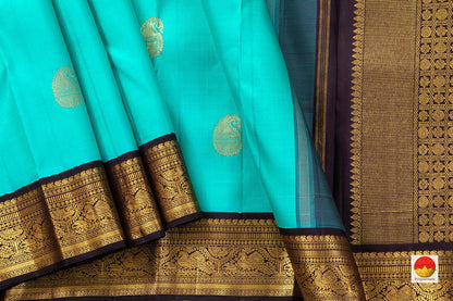 Kanchipuram Silk Saree - Handwoven Pure Silk - Pure Zari - PV J 2711 - Silk Sari - Panjavarnam