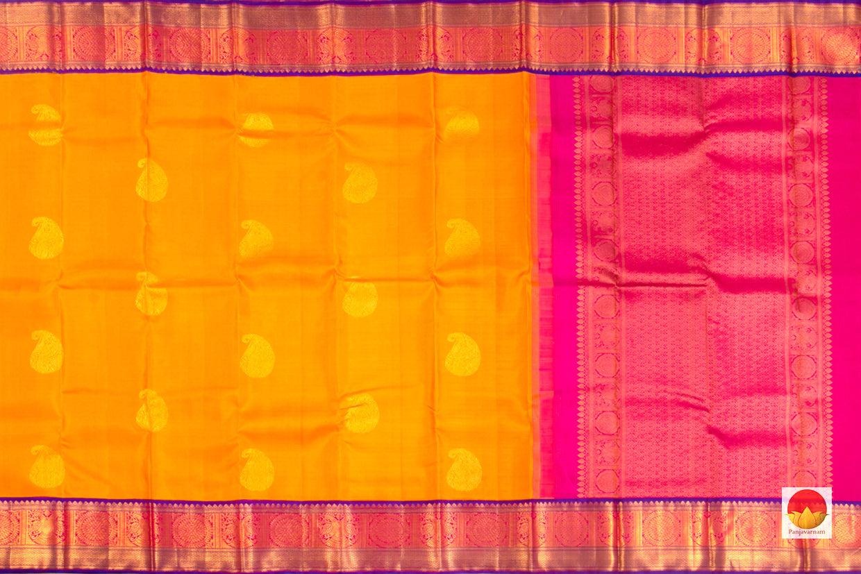 Kanchipuram Silk Saree - Handwoven Pure Silk - Pure Zari - PV J 3117 - Silk Sari - Panjavarnam